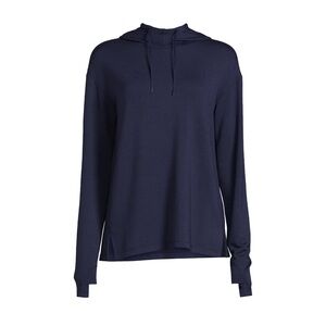 Athletic Works Women's French Terry Mock Neck Hoodie, Size M(8-10)